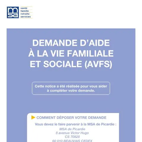 Aperçu du document Aide à la Vie Familiale et Sociale : préserver ses droits sociaux — Aides & prestations sociales (CERFA n°16149*01)