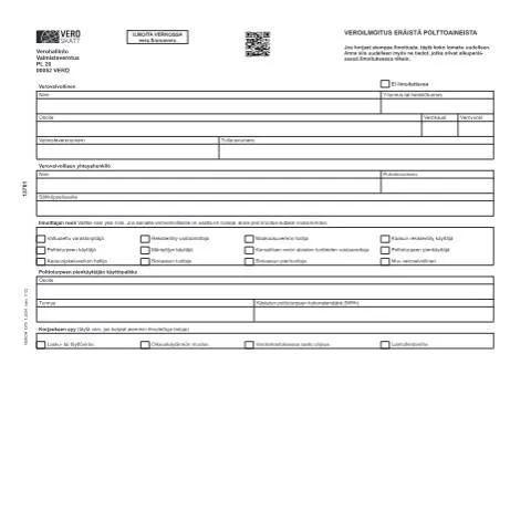Document preview: Veroilmoitus eräistä polttoaineista (1370) ja sen merkitys — Verot & verotus (CERFA n°Vero 1370)