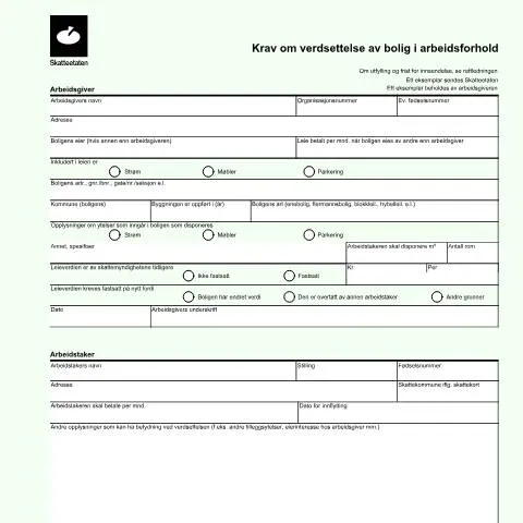 Document preview: Krav om verdsettelse av bolig i arbeidsforhold — Bolig (CERFA n°RF-1158)