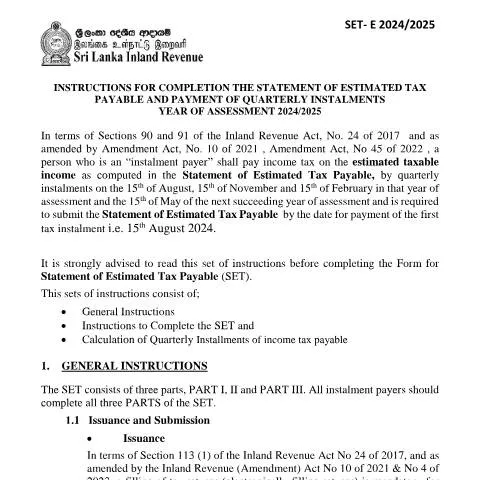 Document preview: Guide to Completing the SET_24_25 Tax Statement — Taxes (CERFA n°SET_24_25)