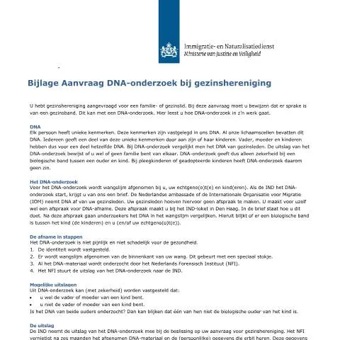 Documentvoorvertoning: Belang van DNA-onderzoek voor gezinshereniging — Gezin (CERFA n°7131)