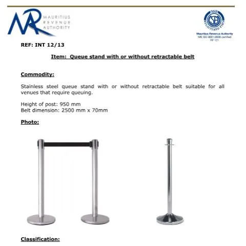 Document preview: Navigating the QueueStand Classification in Mauritius — Government & admin (QueueStand)