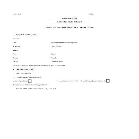 Document preview: Navigating the Licensing Journey with Form No. 1 R. 12(1) — Government & admin (CERFA n°form1)