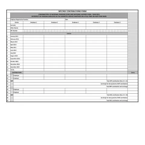 Document preview: Understanding the Importance of the NPF/NSF Contributions Form — Government & admin (20140113_NPF_1A)