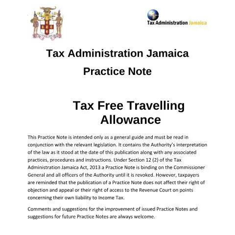 Document preview: Understanding the Approval for Travelling Document in Jamaica — Government & admin (CERFA n°PN+FOR+APPROVAL+OF+TAX+FREE+TRAVELLING+(FINAL+EDITED+22++08+17+UPDATED))