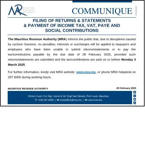 Document preview: Understanding Tax Obligations in Mauritius: A Guide — Taxes (Communique280225)