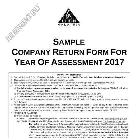 Document preview: Mengisi Borang C 2017: Tanggungjawab Syarikat di Malaysia — Cukai & percukaian