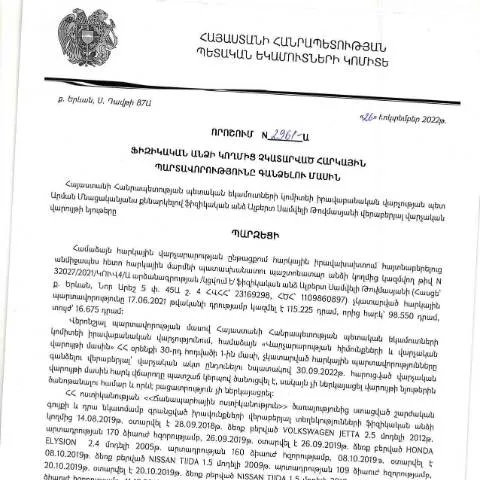 Document preview: Ֆիզիկական անձանց հարկային պարտավորությունների N2961-Ա որոշումը — Հարկեր և հարկային քաղաքականություն (CERFA n°N2961)