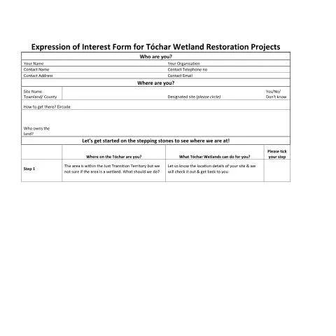 Document preview: Get Involved in Tóchar Wetland Restoration — Housing