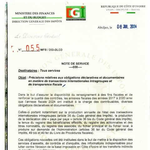 Aperçu du document Comprendre la note de service 0055 0001 et ses enjeux — Démarches administratives