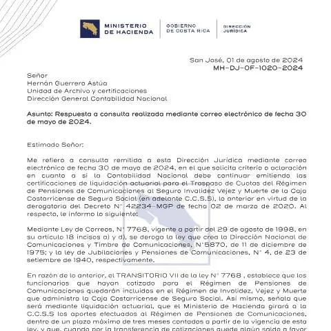 Vista previa del documento Importancia de la Liquidación Actuarial del Régimen de Comunicaciones — Impuestos (CERFA n°MH-DJ-OF-1020-2024LiquidacionActuarialdelRegimendeComunicaciones)
