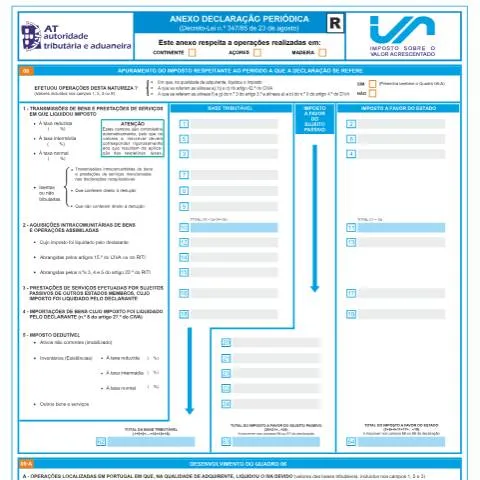Pré-visualização do documento Compreenda o Anexo R na Declaração de IVA em Portugal — Impostos