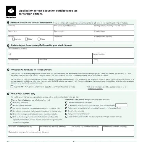 Document preview: Skatteetaten: RF-1515 og PAYE-ordningen for utenlandske arbeidstakere — Skatt & avgifter (CERFA n°RF-1515)