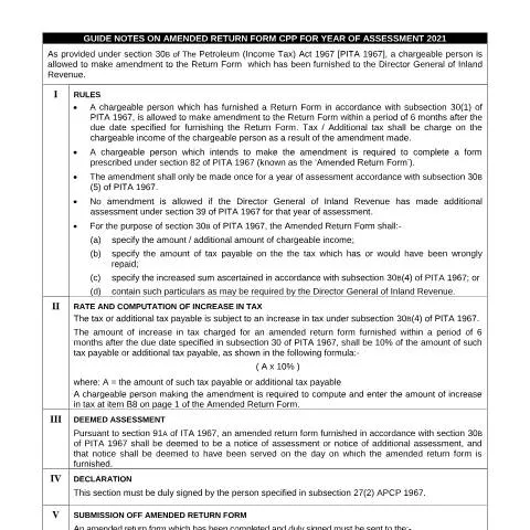 Document preview: Panduan Lengkap untuk Borang Pembetulan CPP 2021 — Cukai & percukaian