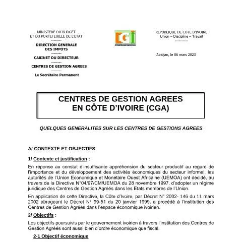 Aperçu du document Comprendre les Centres de Gestion Agréés en 2023 — Démarches administratives