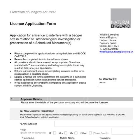 Document preview: Understanding the A26 and LR26 Licence for Badger Setts — Government & admin
