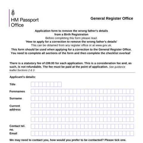 Document preview: How to Remove Incorrect Father Information from Birth Records — Civil status & identity