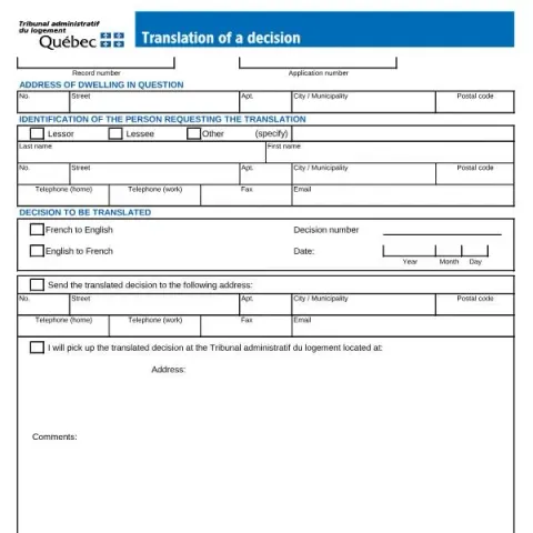 Document preview: Guide to Translating Decisions at the Tribunal administratif — Housing (TAL-129A-E)