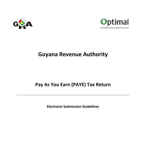 Document preview: Electronic PAYE Return Submission Guide for Employers — Taxes