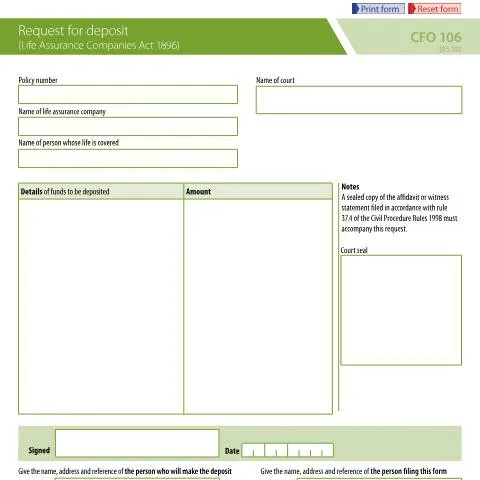 Document preview: Understanding Life Assurance Payment Deposits in Court Funds — Legal & justice