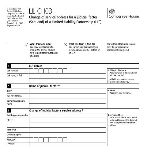 Document preview: Guide to Changing Judicial Factor's Service Address — Business