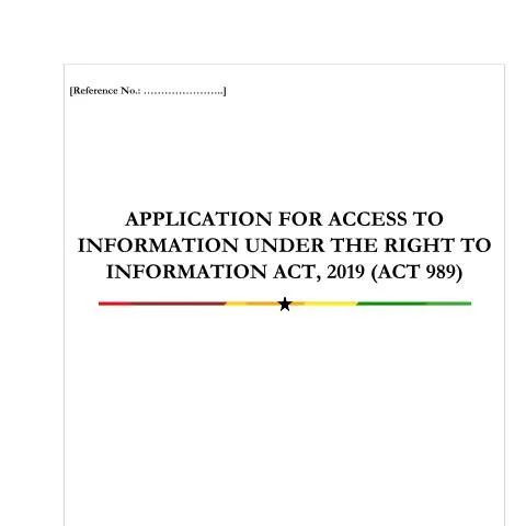Document preview: Understanding the Right to Information Application Process in Ghana — Taxes