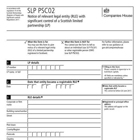 Document preview: Understanding the RLE Notice for Scottish Limited Partnerships — Legal & justice