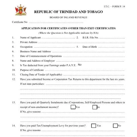 Document preview: Understanding the P-14 Certificate Application Process — Government & admin (CERFA n°P14)