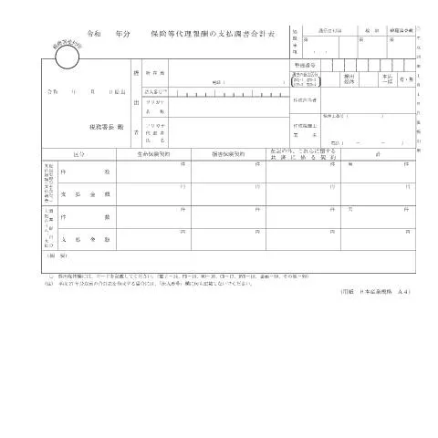 Document preview: 保険等代理報酬の支払調書（F1-20）の概要と提出方法 — 税金と財政 (CERFA n°F1-20)