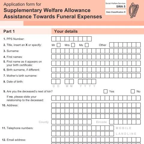 Document preview: Navigating Funeral Expense Assistance Applications — Benefits & social aid
