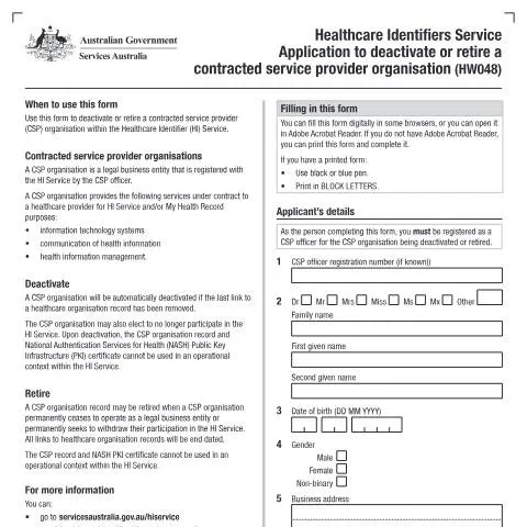 Document preview: Understanding the HW048 Form for Healthcare Providers — Health (CERFA n°HW048)