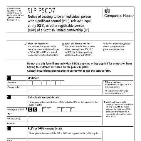 Document preview: The Importance of the SLP PSC07 Document in Business Compliance — Business