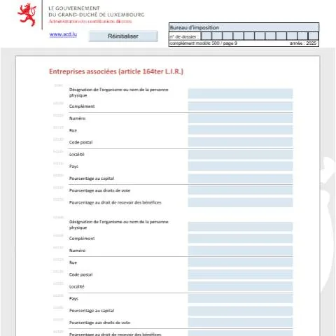 Aperçu du document Comprendre la déclaration des entreprises associées en Luxembourg — Démarches administratives (CERFA n°eaf)