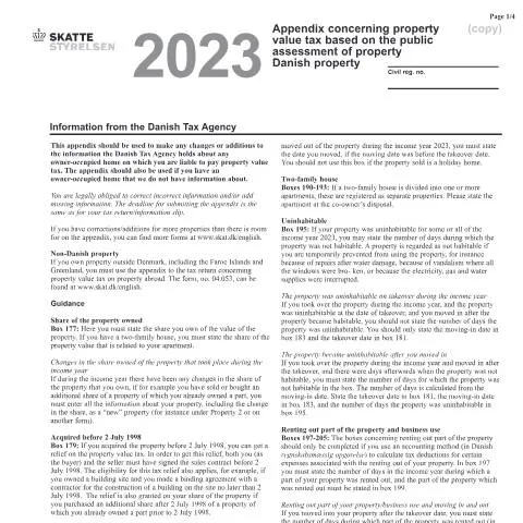 Document preview: Guide til udfyldelse af Formular 04.052 for ejendomsejere — Skatter & skat (CERFA n°04.052)