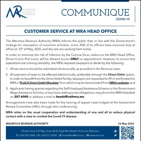 Document preview: Understanding MRA Customer Service Document for Better Engagement — Government & admin (CERFA n°CustomerService160520)