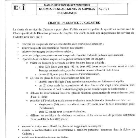 Aperçu du document Les enjeux des normes d'engagements au cadastre en Côte d'Ivoire — Démarches administratives