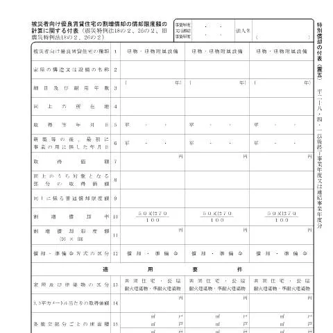 Document preview: 東日本大震災関係の優良賃貸住宅割増償却 — 税金と財政