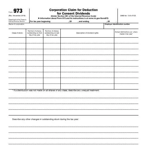 Document preview: Navigating IRS Form 973 for Corporate Tax Deductions — Taxes (CERFA n°973)