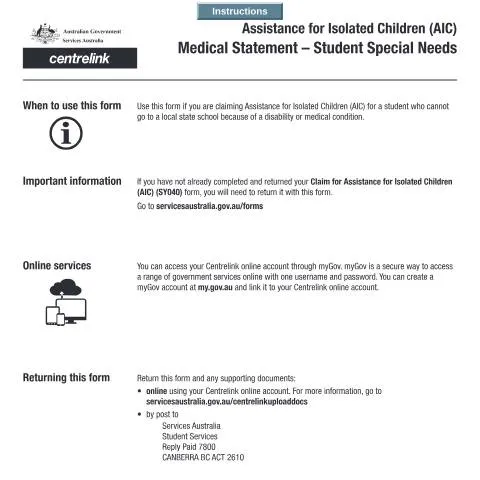 Document preview: Understanding the SY099 Medical Statement for Isolated Children — Health (CERFA n°SY099)