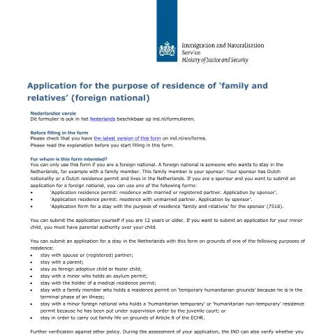 Documentvoorvertoning: Formulier 7525: Verblijfsaanvraag voor familieleden — Immigratie & visa (CERFA n°7525)