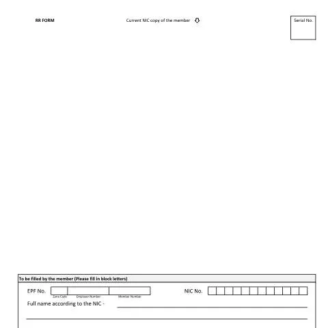 Document preview: Unlock Enhanced EPF Services with the RR Form — Government & admin
