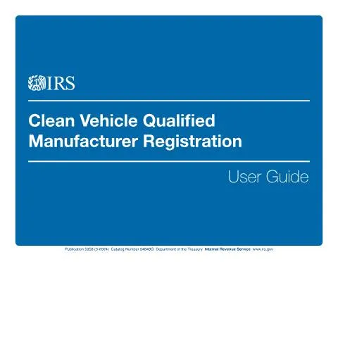 Document preview: Navigating IRS Publication 5958 for Clean Vehicle Manufacturing — Taxes (CERFA n°PUB-5958)