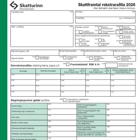 Document preview: Mikilvægi skattframtals rekstraraðila 2026 fyrir einstaklinga — Skattar & fjármál (CERFA n°RSK 1.04)
