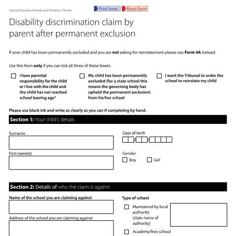 Document preview: Understanding the SEND26A Form for Parents Facing Exclusion — Legal & justice