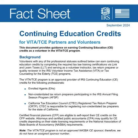 Document preview: Maximize Your Experience with IRS Publication 5362 for VITA/TCE — Taxes (CERFA n°PUB-5362)