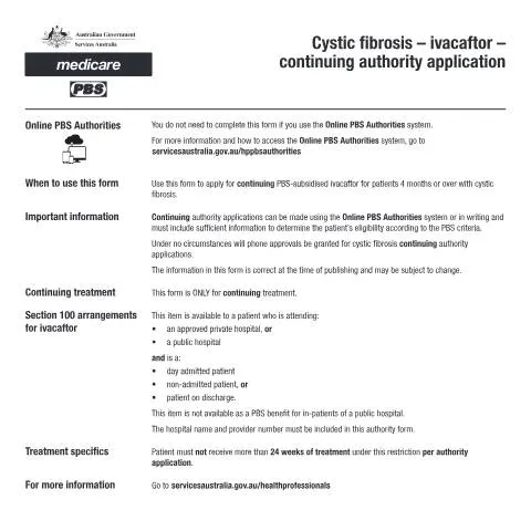Document preview: Understanding the PB126 Ivacaftor Application Process — Health (CERFA n°PB126)
