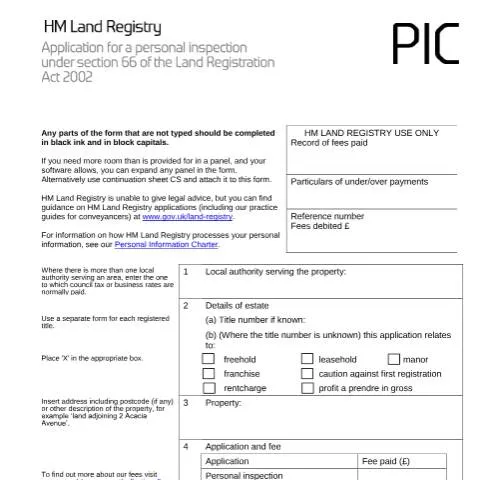 Document preview: How to Request Personal Inspection of Property Documents (PIC) — Property & real estate