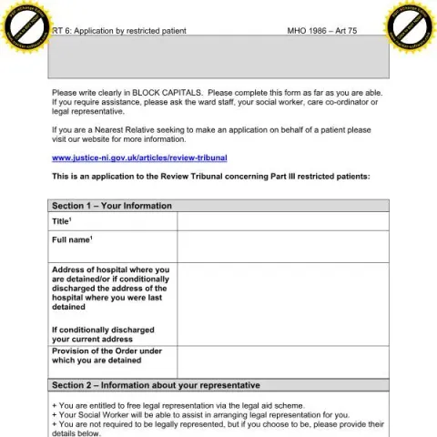 Document preview: Understanding the Review Tribunal Form RT 6 in Northern Ireland — Legal & justice (Review Tribunal Form 6)