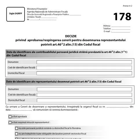 Document preview: Importanța formularului 178_OPANAF_472_2025 în fiscalitate — Formalități administrative (CERFA n°178_OPANAF_472_2025)