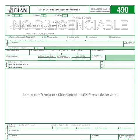 Vista previa del documento El Recibo Oficial F490-2010 y su Impacto en la Tributación — Impuestos (CERFA n°F490-2010)